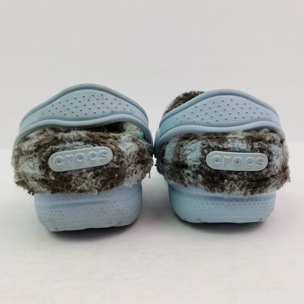 Crocs Classic Lined Toddler Boys Size 6-7c Blue Slip On Comfort Shoes